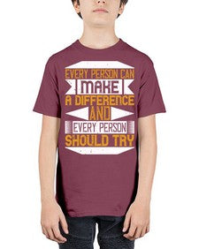 Every person can make a difference and every person should try Style 3# - volunteer - Youth Tee Unisex