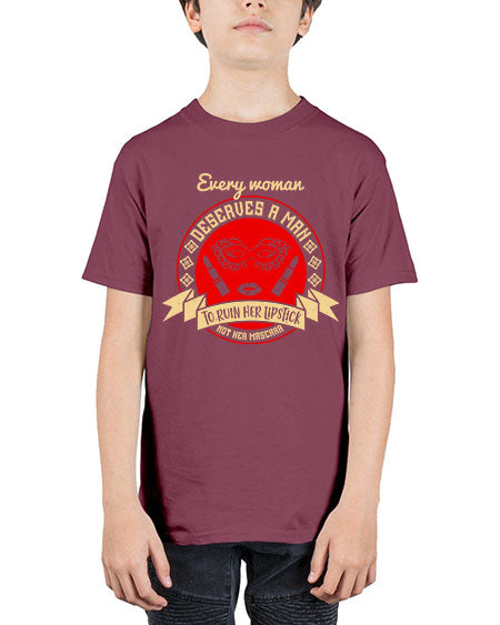 Every woman deserves a man to ruin her lipstick not her mascara Style 212# - beauty - fashion - Youth Tee Unisex