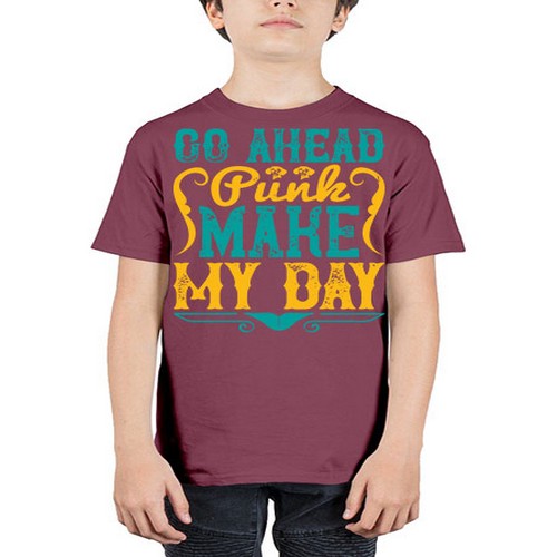 Go Ahead Punk Make My Day Style 45# - dogs - Youth Tee Unisex