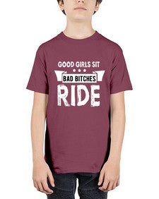Good girls sit bad bitches 23# - motorcycle - Youth Tee Unisex