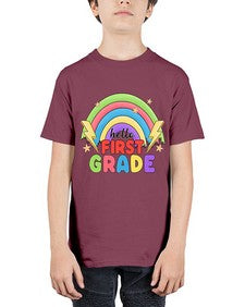 Hello first Grade Rainbow 280# - first grade - Youth Tee Unisex