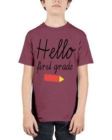 Hello first grade 274# - first grade - Youth Tee Unisex