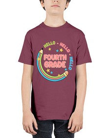 Hello fourth Grade Pencil 291# - fourth grade - Youth Tee Unisex