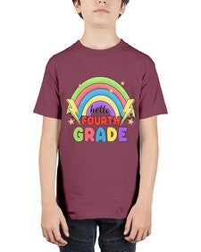 Hello fourth Grade Rainbow 293# - fourth grade - Youth Tee Unisex