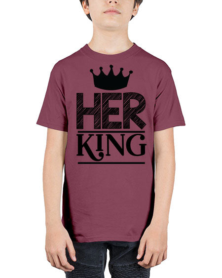 Her king 5# - black words and phrases - Youth Tee Unisex