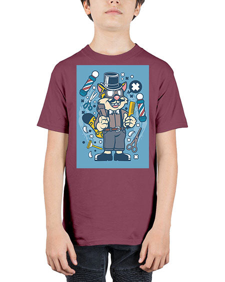 Hipster Barber Leopard835# - barber - Youth Tee Unisex