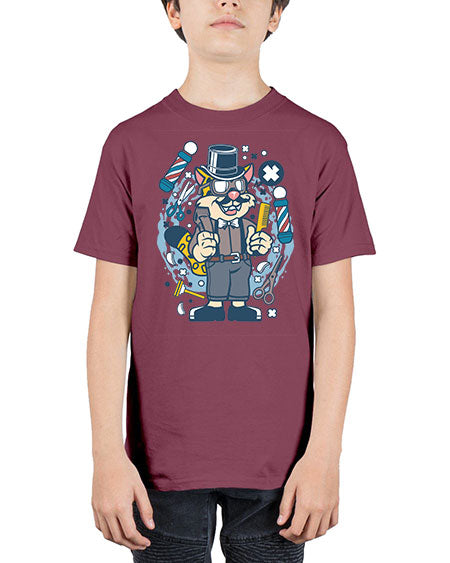 Hipster Barber Leopard836# - barber - Youth Tee Unisex