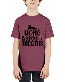 Home Is Where The Cat is Style 93# - cats - Youth Tee Unisex
