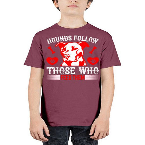 Hounds follow those who feed them Style 196# - dogs - Youth Tee Unisex