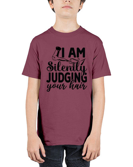 I Am Silently Judging Your Hair 858# - hairdresser - Youth Tee Unisex