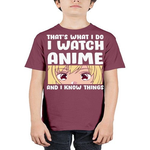 I Watch Anime I Know Things Anime Lover 245# - anime - Youth Tee Unisex