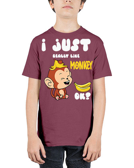 I just Really Lpve Monkey 7# - monkey - Youth Tee Unisex