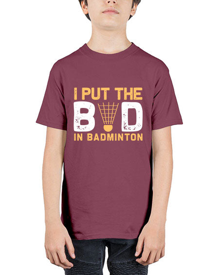 I put the 1097# - badminton - Youth Tee Unisex