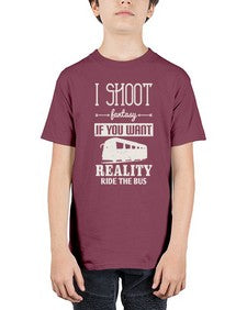 I shoot fantasy If you want reality ride the bus 2# - bus - Youth Tee Unisex