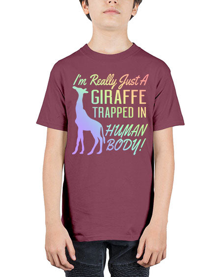 Im really just a giraffee trapped in human body - giraffee - Youth Tee Unisex