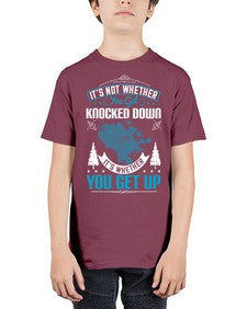 It’s Not Whether You Get Knocked Down It’s Whether You Get Up Style 32# - motivation - Youth Tee Unisex