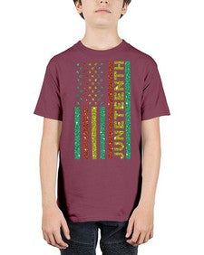 Juneteenth Freedom Day Afro Usa Flag Png 23# - black juneteenth - Youth Tee Unisex