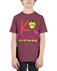 K is for Kindergarten 397# - prek headstart - Youth Tee Unisex