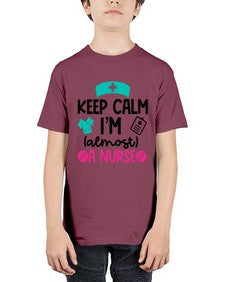 Keep Calm Im Almost A Nurse Style Style 1026# - nurse - Youth Tee Unisex