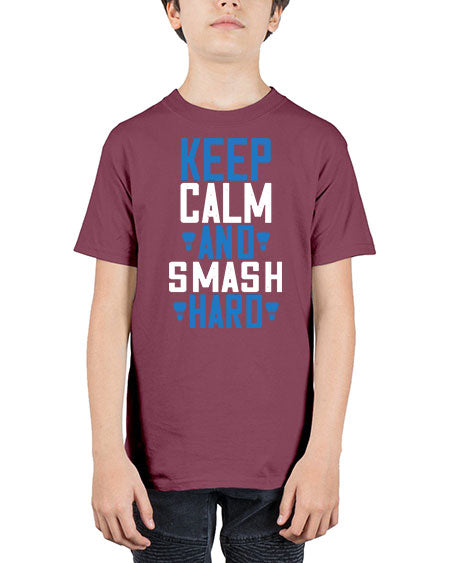 Keep calm and smash hard 2024# - badminton - Youth Tee Unisex