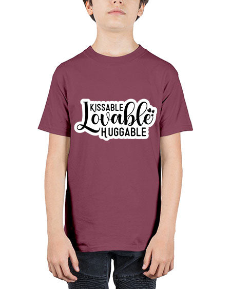 Kissable Lovable Huggable 361# - baby - Youth Tee Unisex