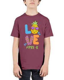 LOVE PreK Summer Pineapple 525# - prek headstart - Youth Tee Unisex