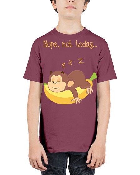 Lazy Monkey Nope Not Today 9# - monkey - Youth Tee Unisex