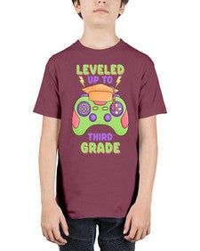 Leveled up to third Grade 472# - third grade - Youth Tee Unisex