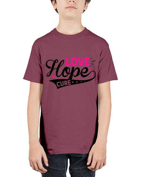 Love Hope Cure 14# - breast cancer - Youth Tee Unisex