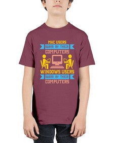Mac users swear by their computers 25# - computer - Youth Tee Unisex
