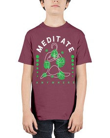 Meditate Anywhere 420# - yoga - Youth Tee Unisex