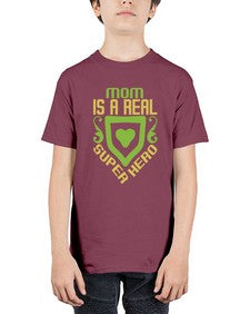 Mom is a real superhero 167# - cartoon super hero - Youth Tee Unisex