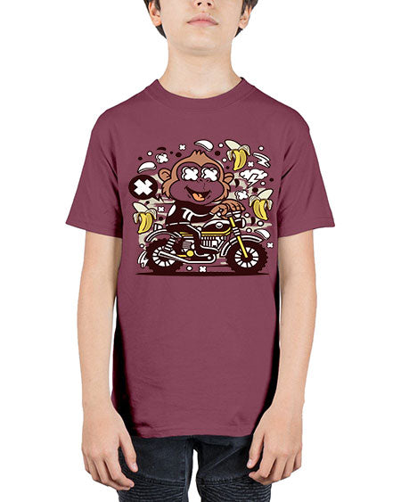 Monkey Motocrosser - monkey - Youth Tee Unisex