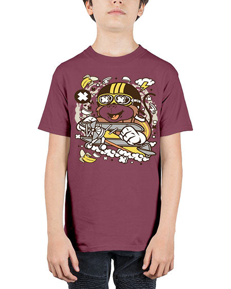 Monkey Pilot - monkey - Youth Tee Unisex