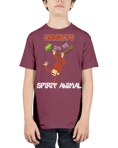 Monkeys Are my Spirit Animals 19# - monkey - Youth Tee Unisex