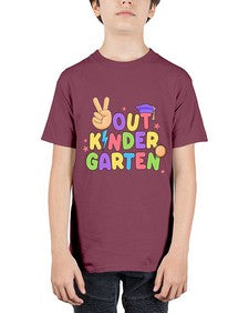 Peace Out Kindergarten Peace Hand 636# - kindergarten - Youth Tee Unisex