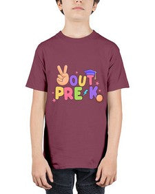 Peace Out PreK Peace Hand 638# - prek headstart - Youth Tee Unisex