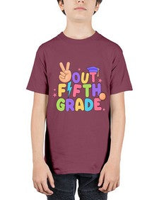 Peace Out fifth Grade Peace 621# - fifth grade - Youth Tee Unisex