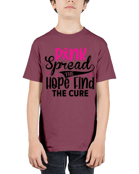 Pink Spread the Hope Find the Cure 10# - breast cancer - Youth Tee Unisex