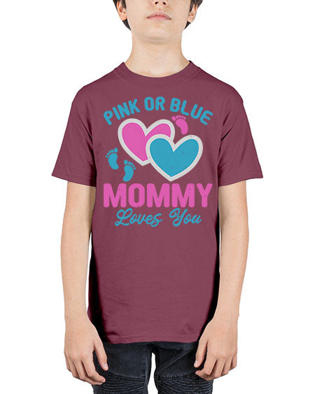 Pink or blue mommy loves you Style 186# - baby - Youth Tee Unisex