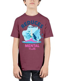 Reduces the Paint of Mental Health 495# - yoga - Youth Tee Unisex