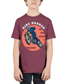 Ride harder 58# - motorcycle - Youth Tee Unisex