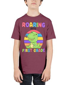 Roaring to first Grade Trex 768# - first grade - Youth Tee Unisex