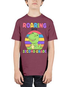 Roaring to second Grade Trex 772# - second grade - Youth Tee Unisex