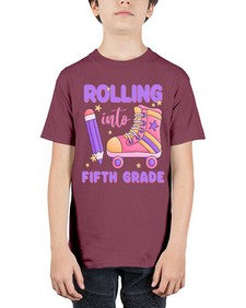 Rolling into fifth Grade 784# - fifth grade - Youth Tee Unisex