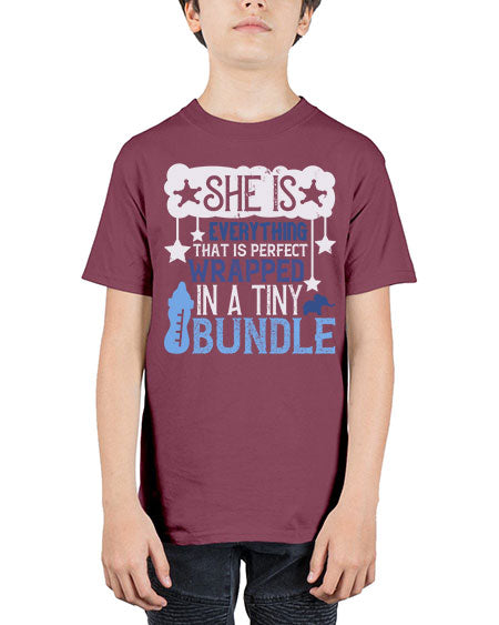 She is everything that is perfect wrapped in a tiny bundle Style 445# - baby - Youth Tee Unisex