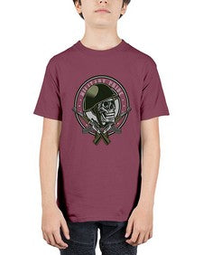 Skull Soldier 1066# - skull and bones - Youth Tee Unisex