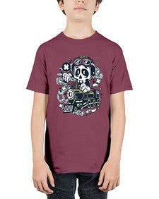 Skull Train 1067# - skull and bones - Youth Tee Unisex