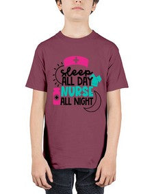 Sleep All Day Nurse All Night Style Style 1397# - nurse - Youth Tee Unisex
