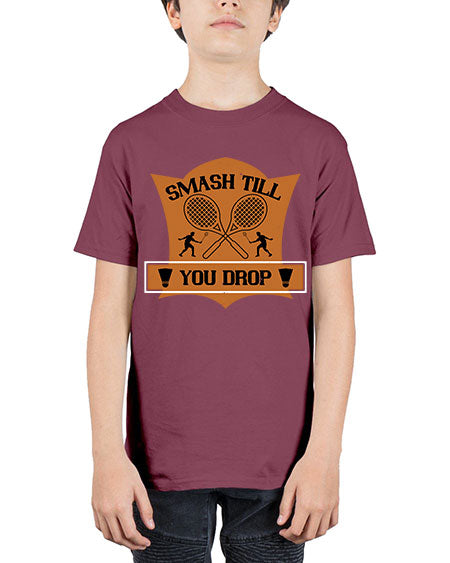 Smash till you drop 1864# - badminton - Youth Tee Unisex